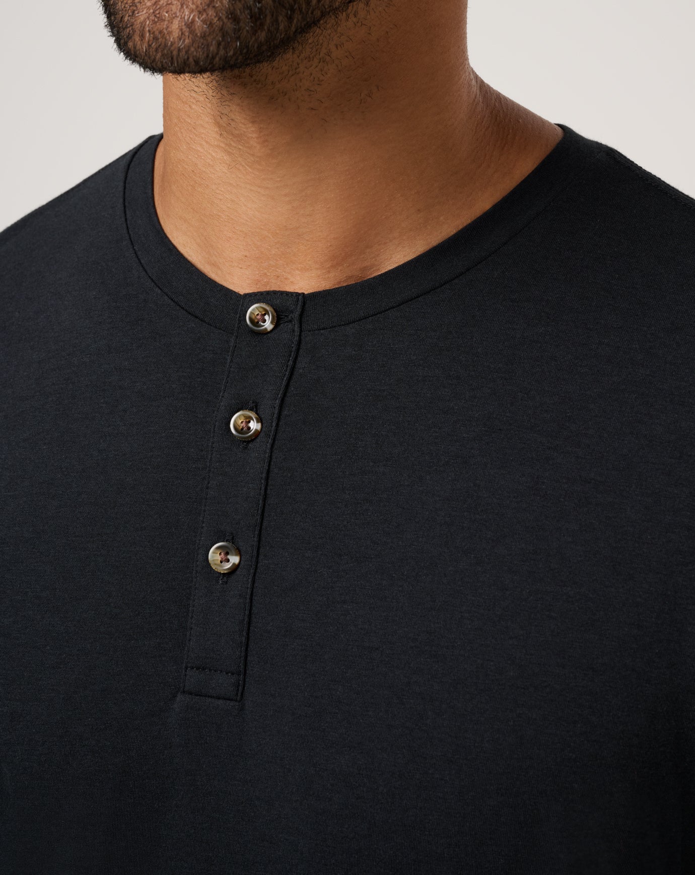 Black Travis Mathew Cloud Henley Tee