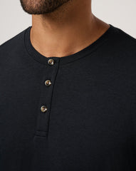 Black Travis Mathew Cloud Henley Tee