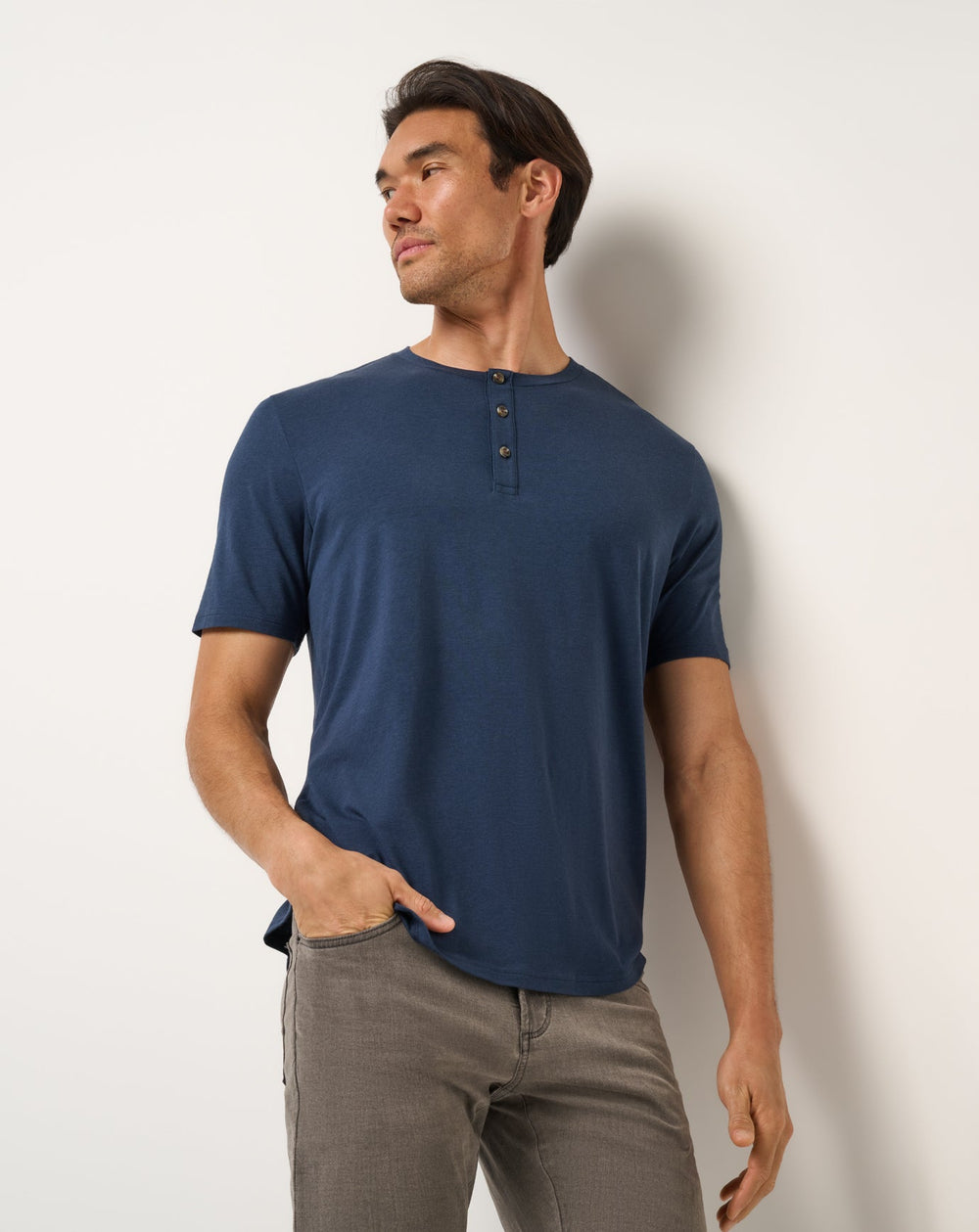 Total Eclipse Travis Mathew Cloud Henley Tee