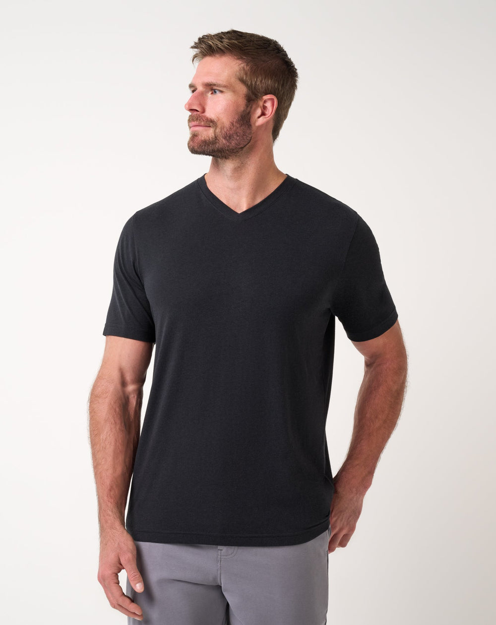Black Travis Mathew Cloud V-Neck Tee