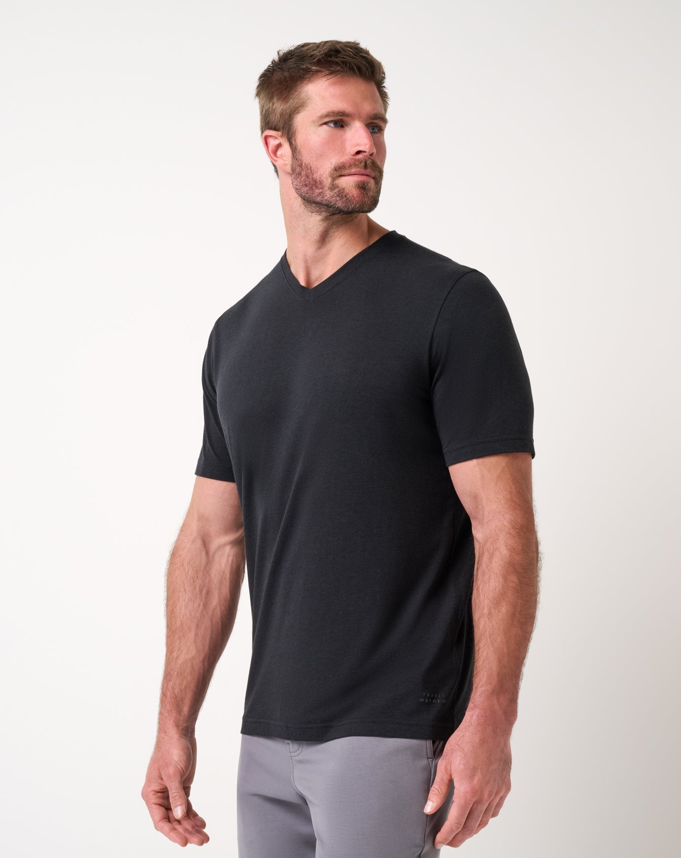 Black Travis Mathew Cloud V-Neck Tee