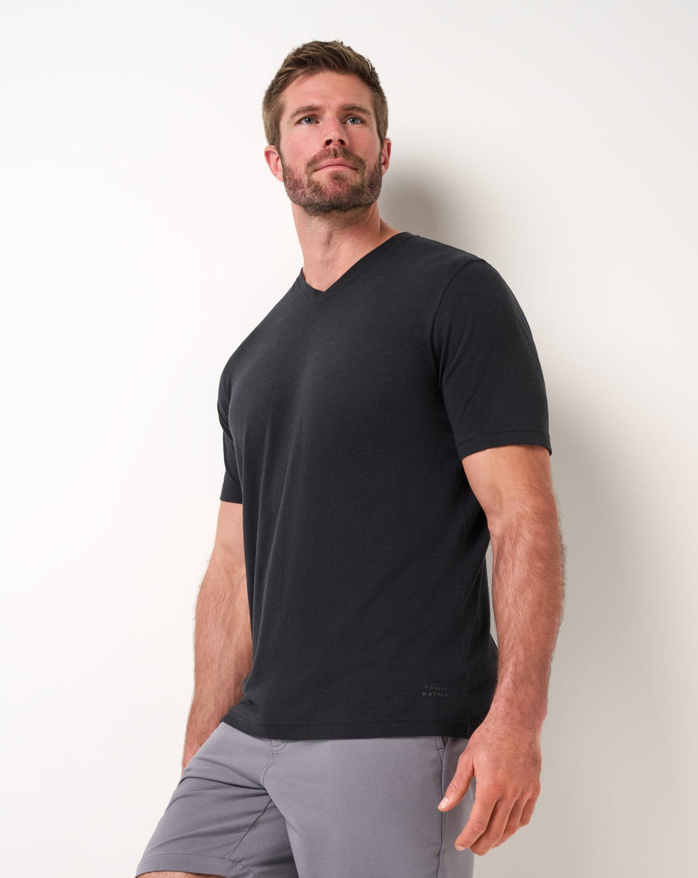 Black Travis Mathew Cloud V-Neck Tee
