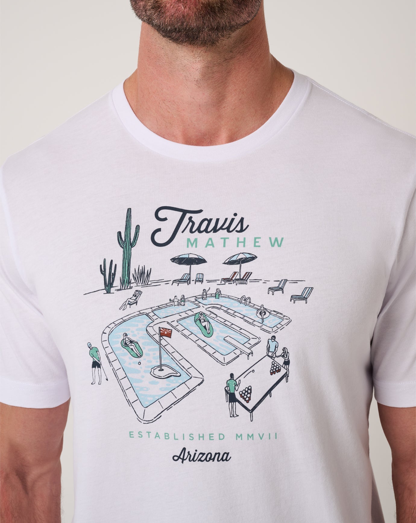 White Travis Mathew Summer Survival Tee