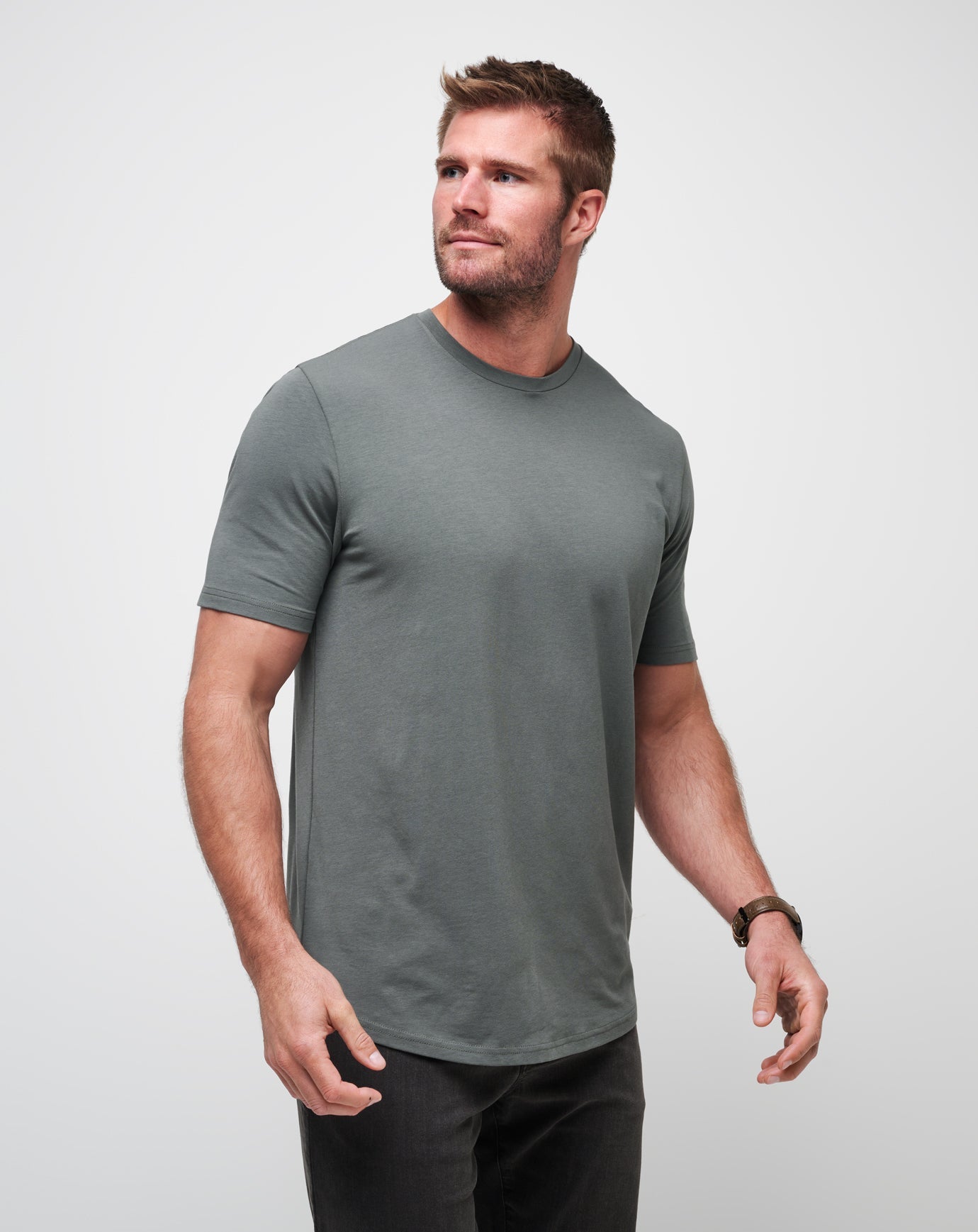 Dark Olive Travis Mathew Cloud Crew Tee
