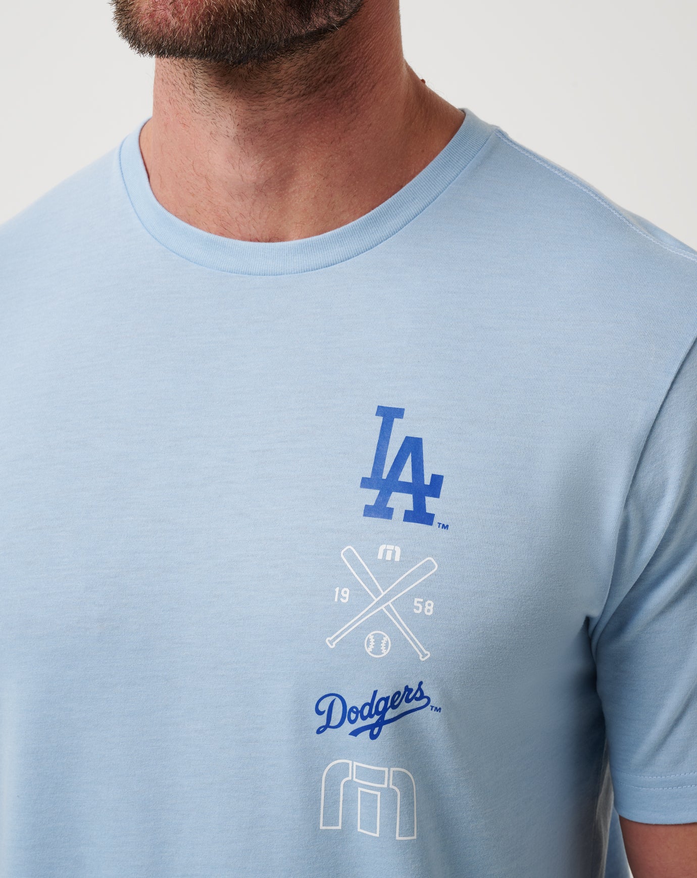 Heather Blue Travis Mathew Los Angeles Dodgers Sunset Slam 2.0 Tee