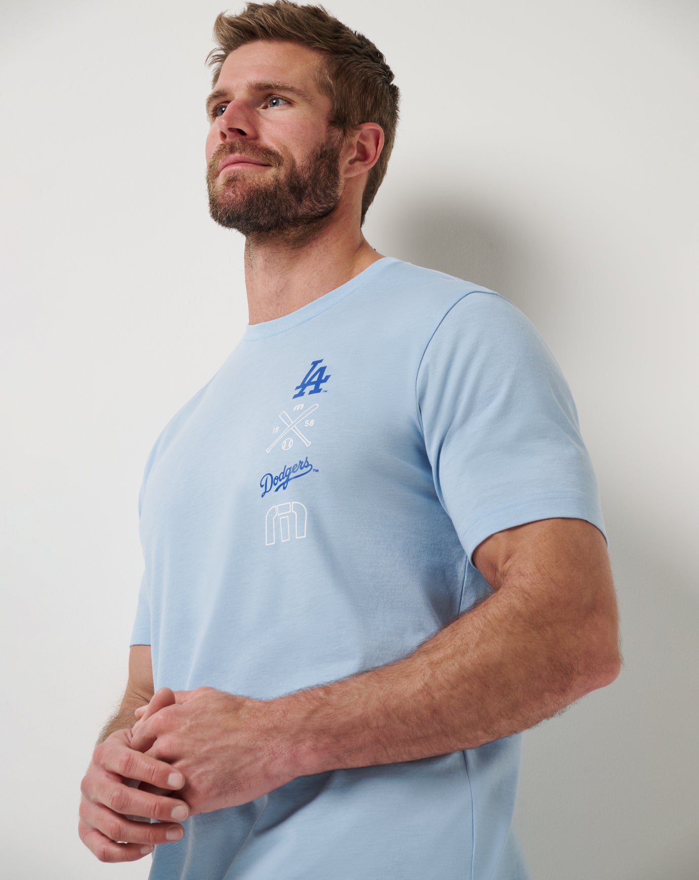 Heather Blue Travis Mathew Los Angeles Dodgers Sunset Slam 2.0 Tee