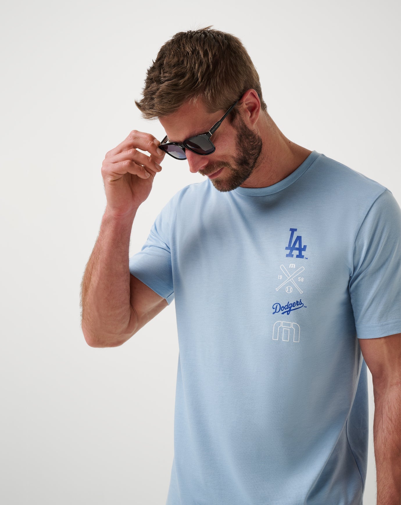 Heather Blue Travis Mathew Los Angeles Dodgers Sunset Slam 2.0 Tee