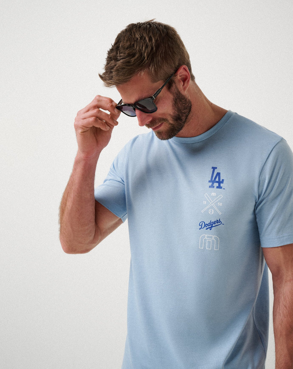 Heather Blue Travis Mathew Los Angeles Dodgers Sunset Slam 2.0 Tee