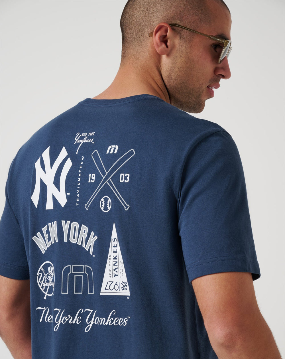 Navy Travis Mathew New York Yankees Friendly Rivalry Tee