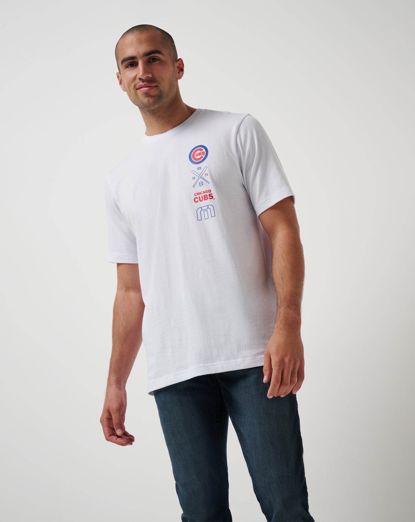 White Travis Mathew Chicago Cubs Sunset Slam 2.0 Tee