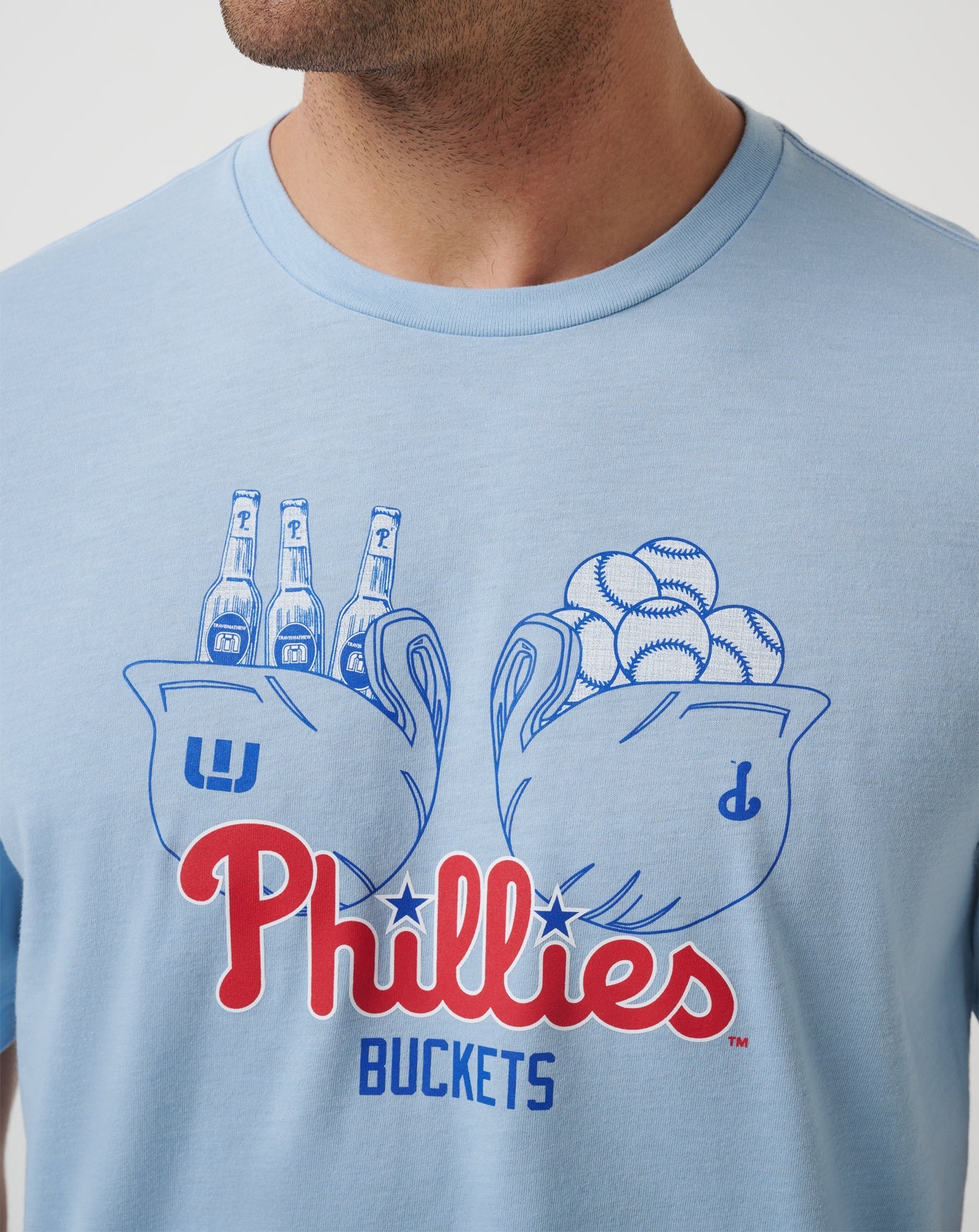 Heather Blue Travis Mathew Philadelphia Phillies Strike Two Tee