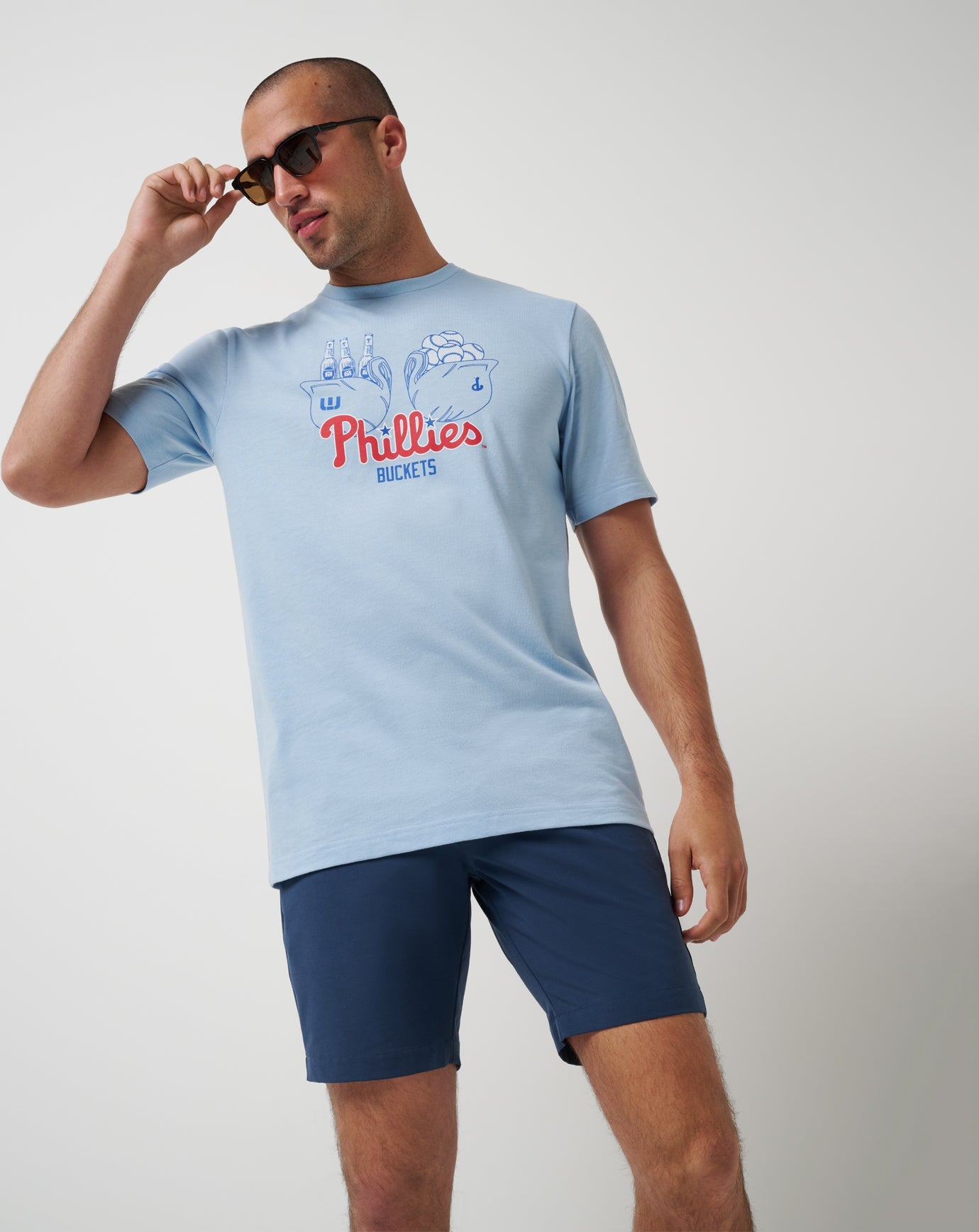 Heather Blue Travis Mathew Philadelphia Phillies Strike Two Tee