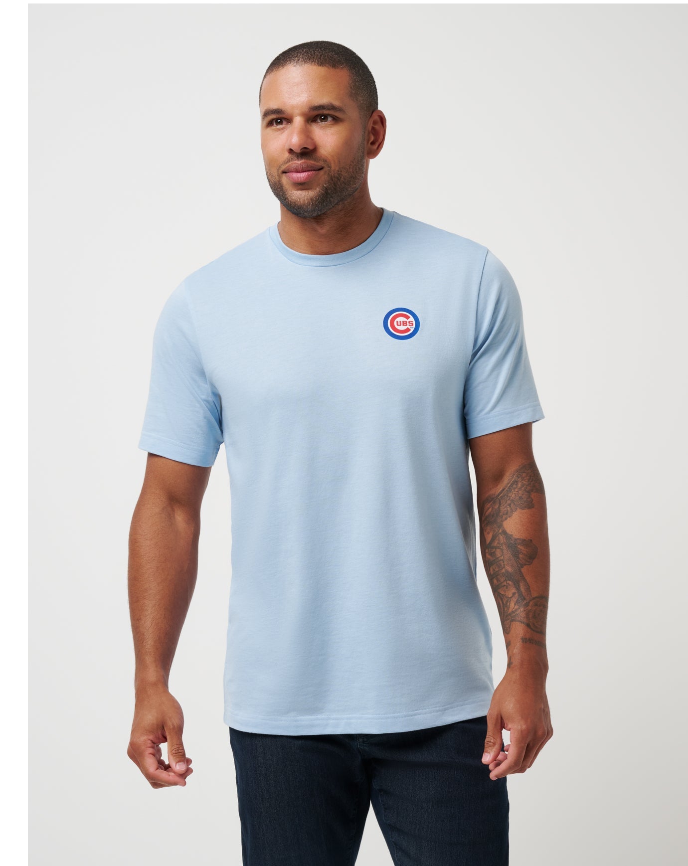 Heather Blue Travis Mathew Chicago Cubs Friendly Rivalry Tee