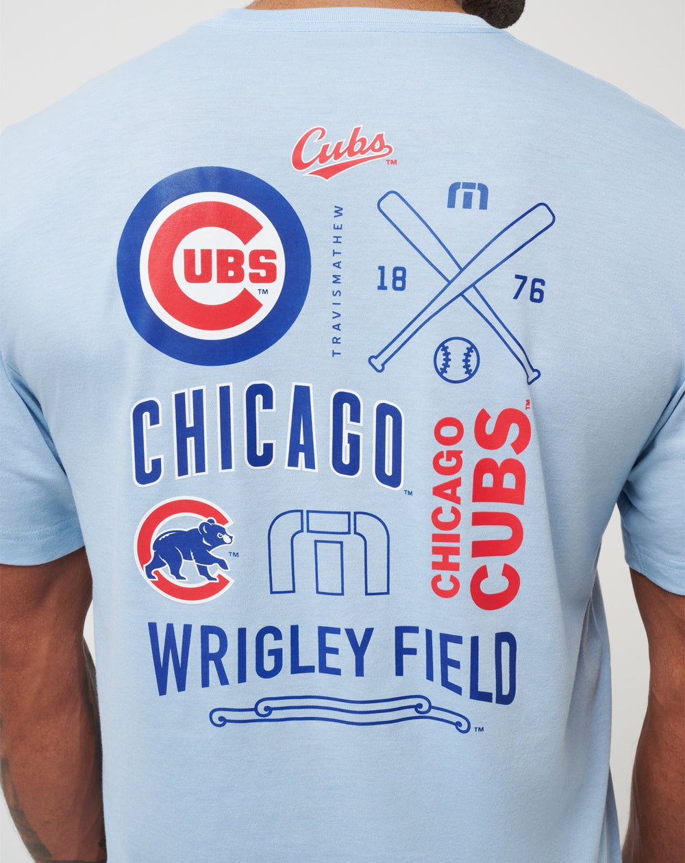Heather Blue Travis Mathew Chicago Cubs Friendly Rivalry Tee