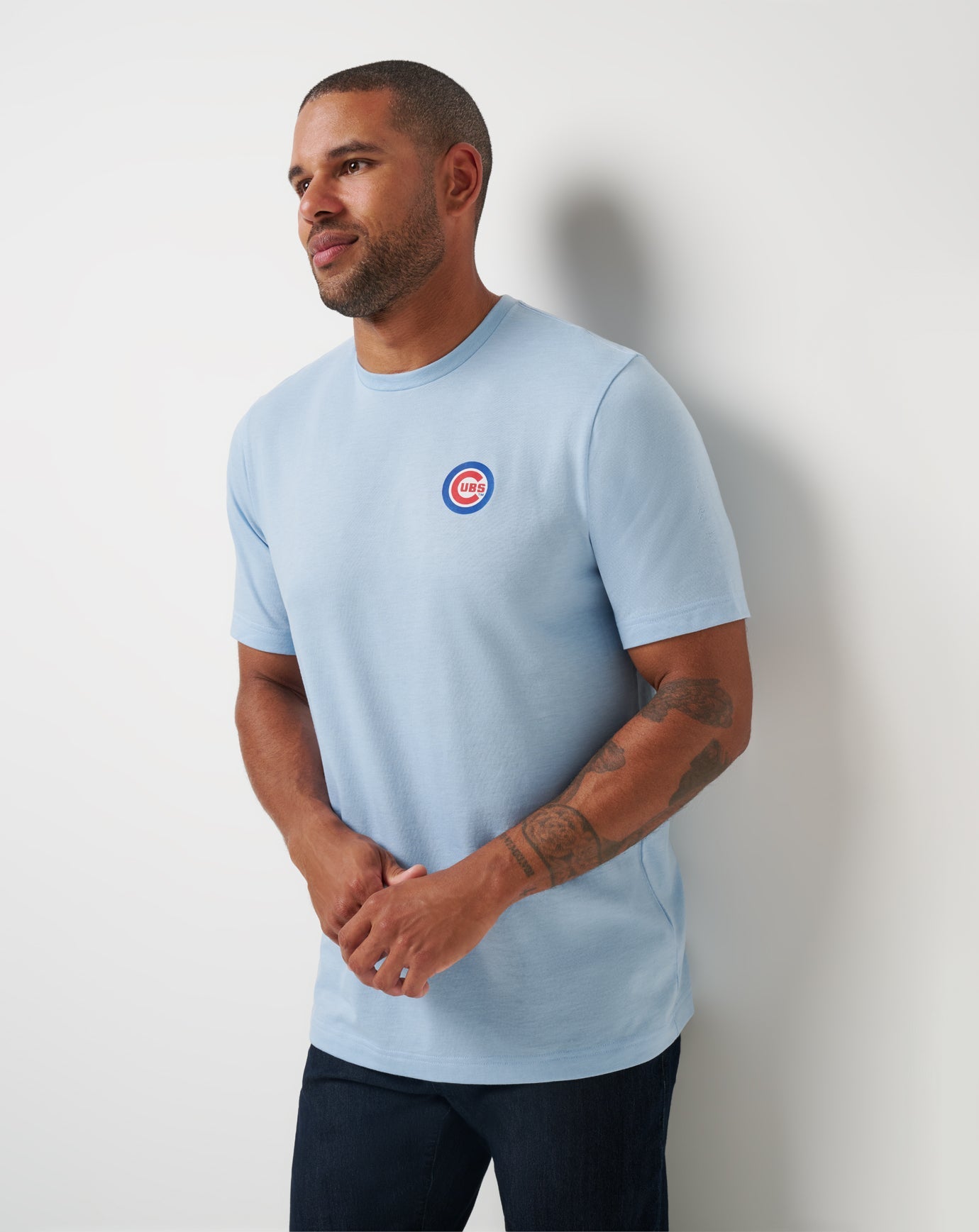 Heather Blue Travis Mathew Chicago Cubs Friendly Rivalry Tee