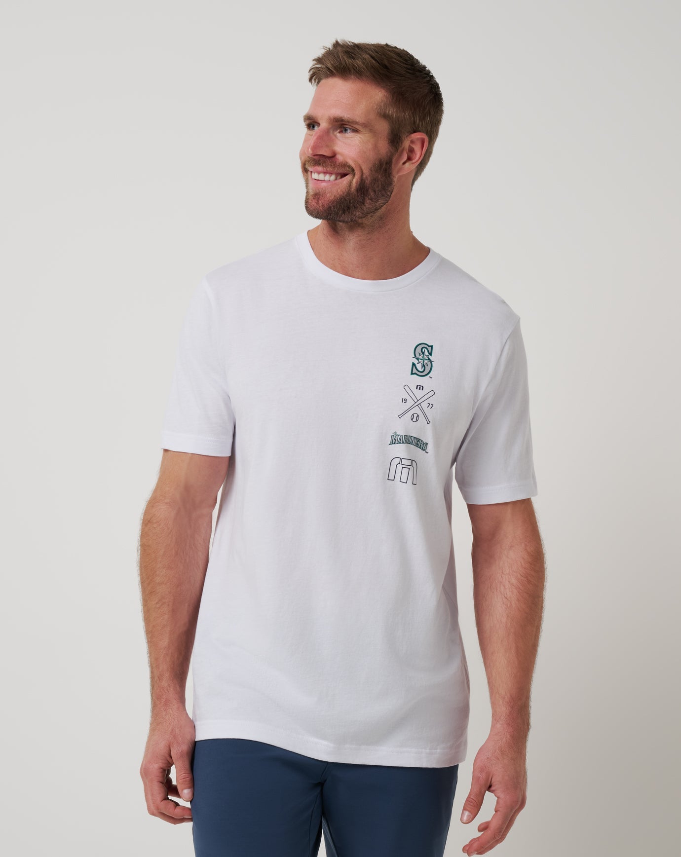White Travis Mathew Seattle Mariners Sunset Slam 2.0 Tee