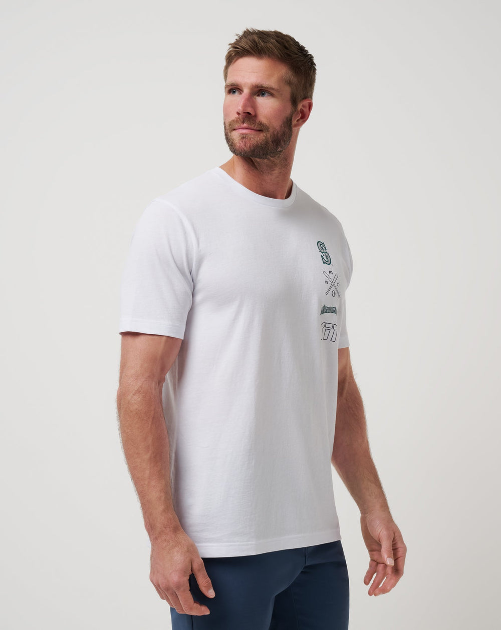 White Travis Mathew Seattle Mariners Sunset Slam 2.0 Tee