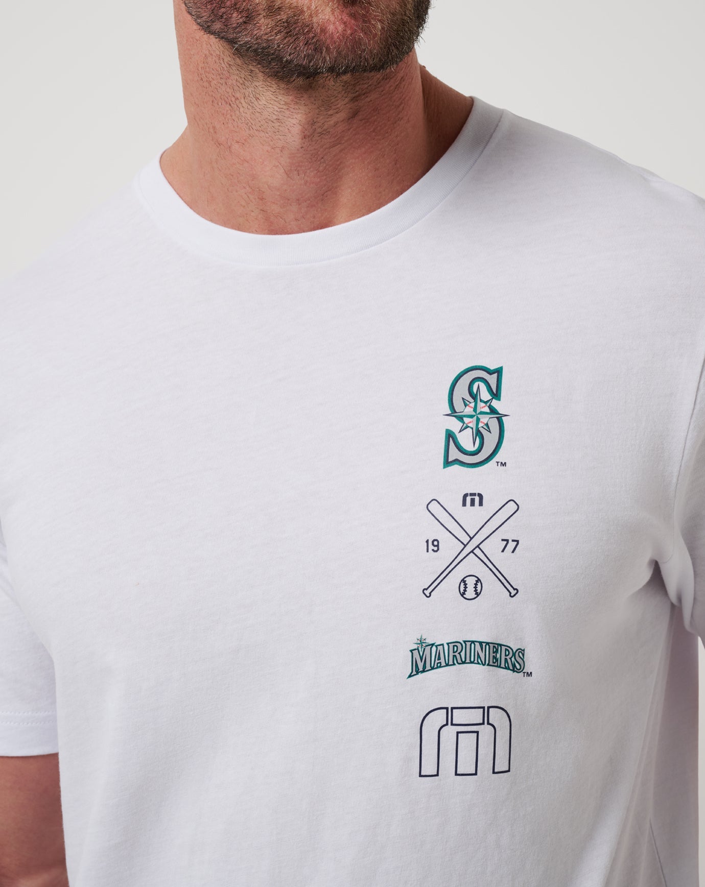 White Travis Mathew Seattle Mariners Sunset Slam 2.0 Tee