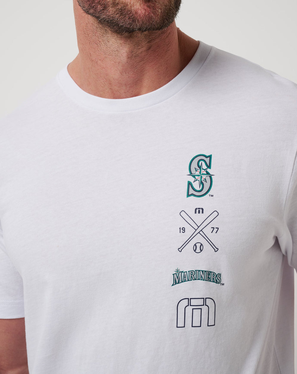 White Travis Mathew Seattle Mariners Sunset Slam 2.0 Tee
