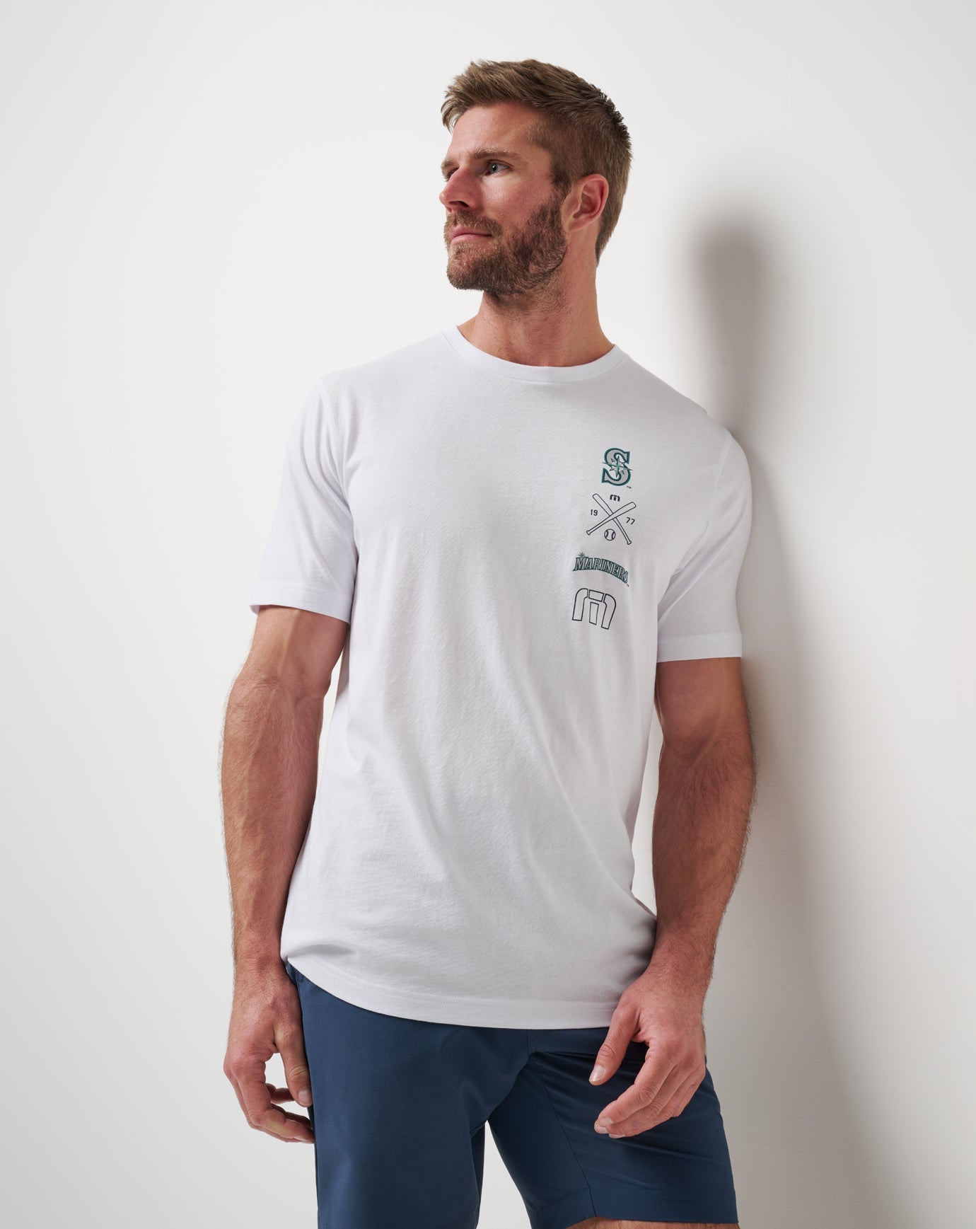 White Travis Mathew Seattle Mariners Sunset Slam 2.0 Tee