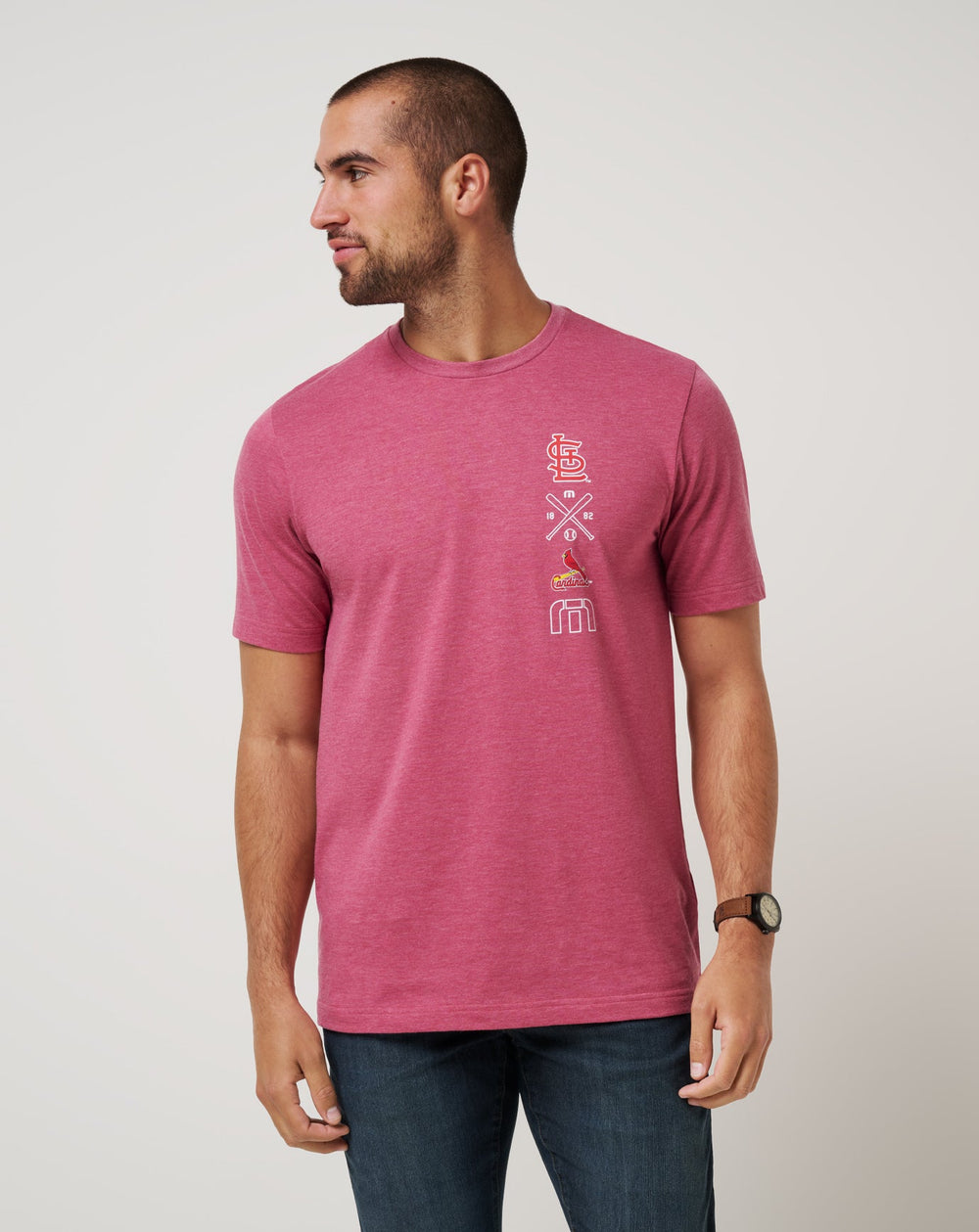 Heather Red Travis Mathew St Louis Cardinals Sunset Slam 2.0 Tee