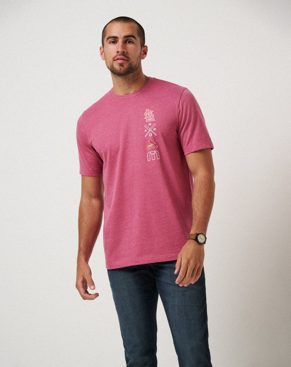 Heather Red Travis Mathew St Louis Cardinals Sunset Slam 2.0 Tee