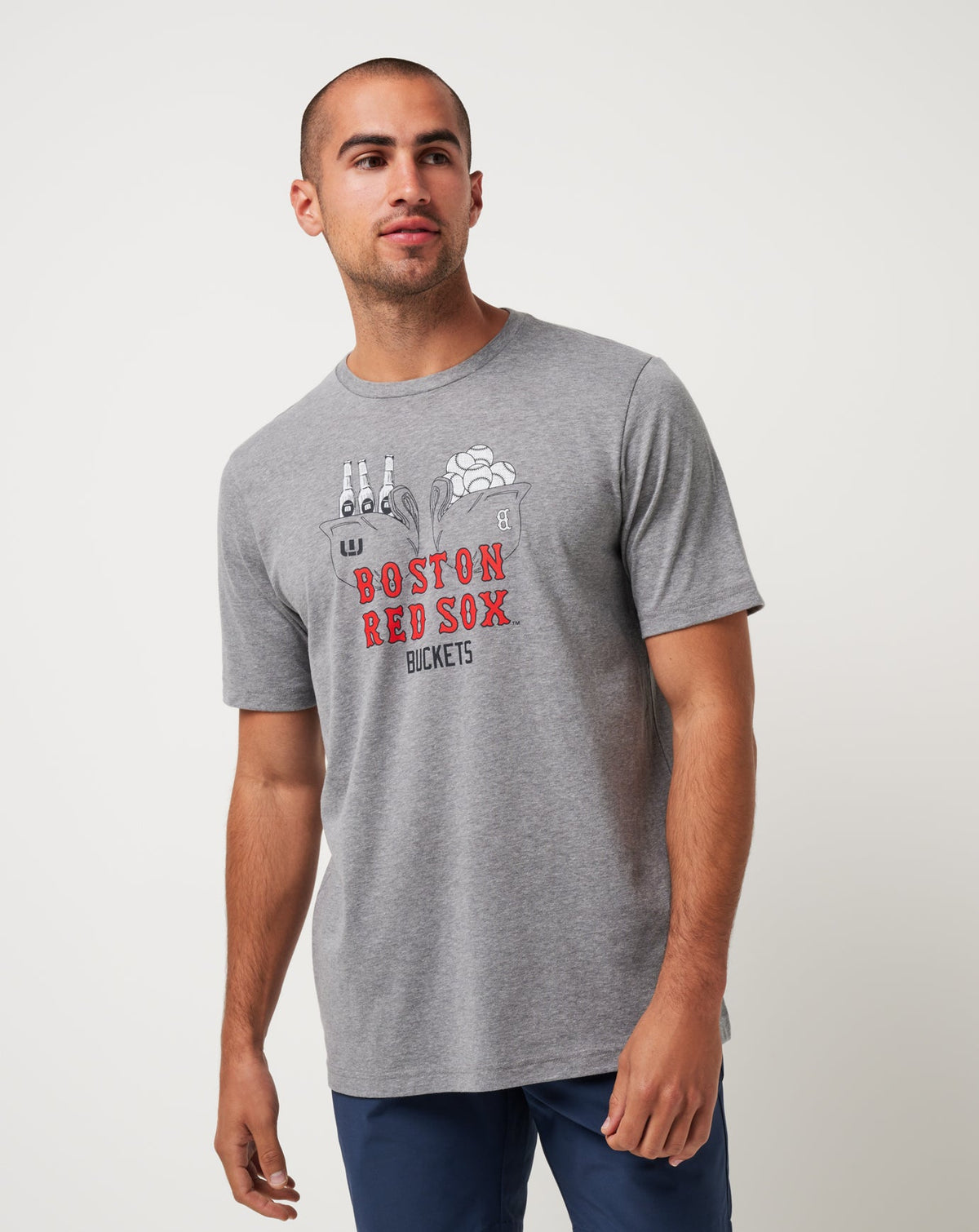 Heather Grey Travis Mathew Boston Red Sox Strike One Tee