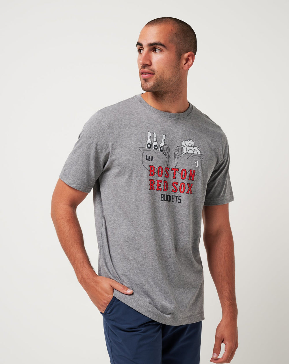 Heather Grey Travis Mathew Boston Red Sox Strike One Tee