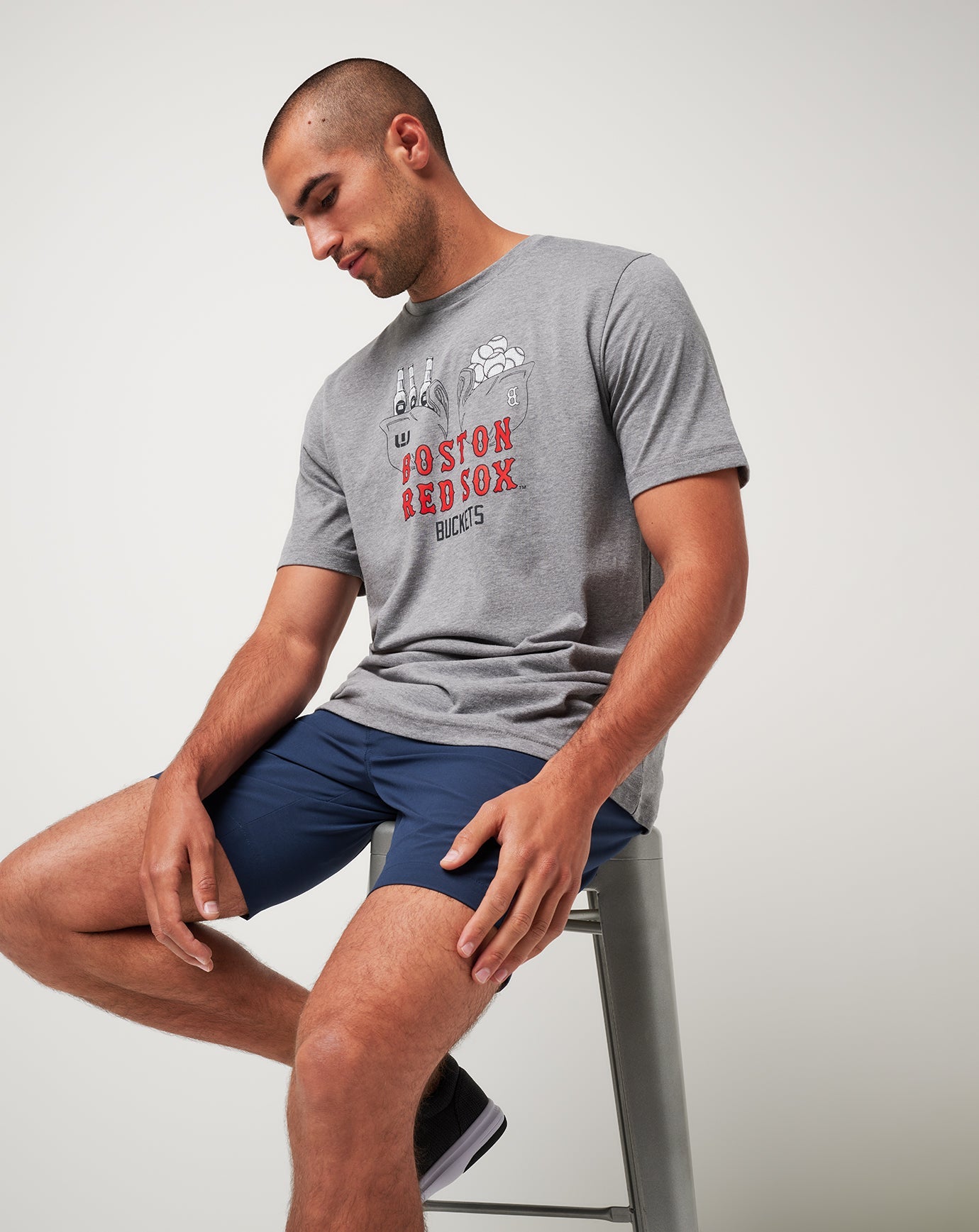 Heather Grey Travis Mathew Boston Red Sox Strike One Tee