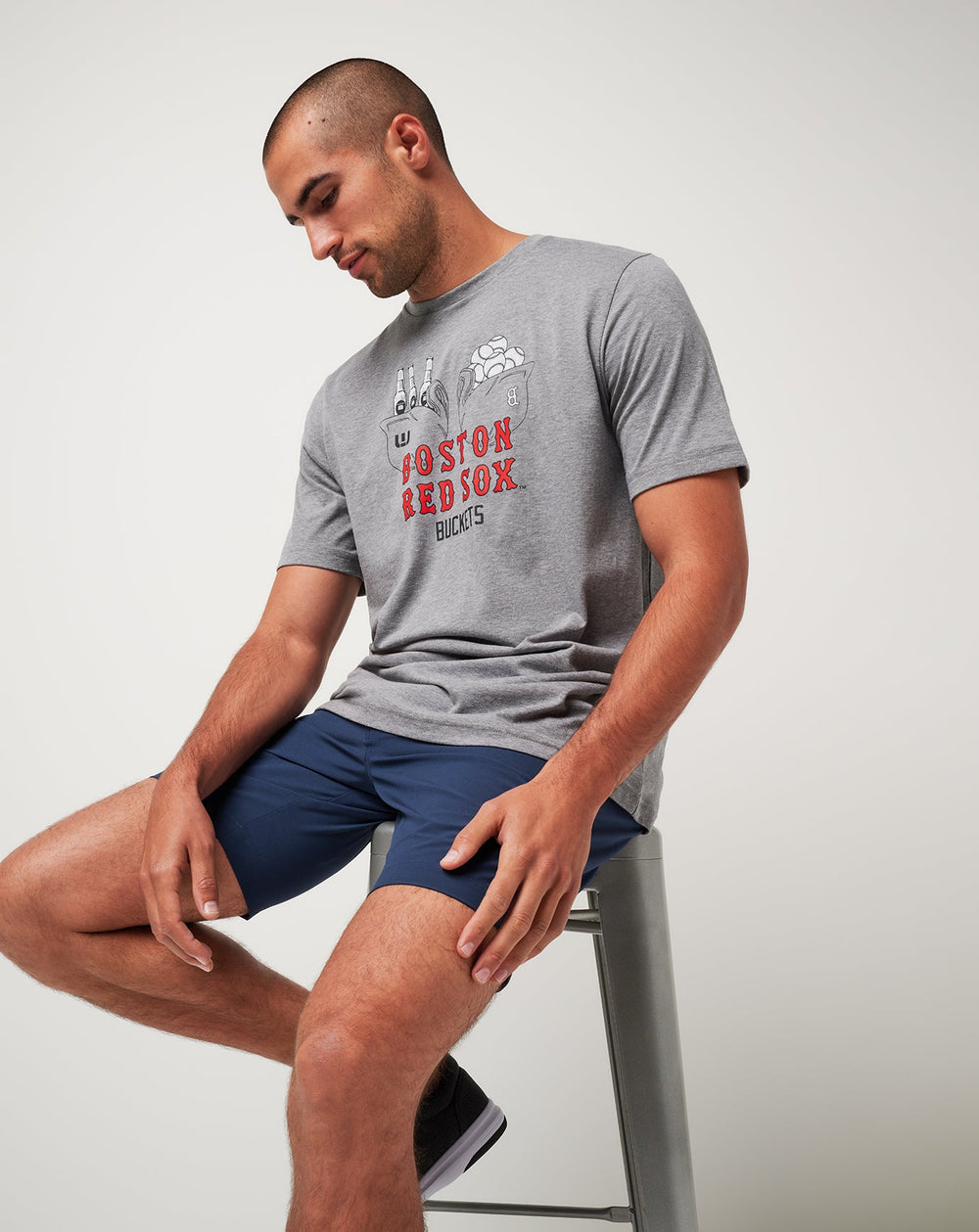 Heather Grey Travis Mathew Boston Red Sox Strike One Tee