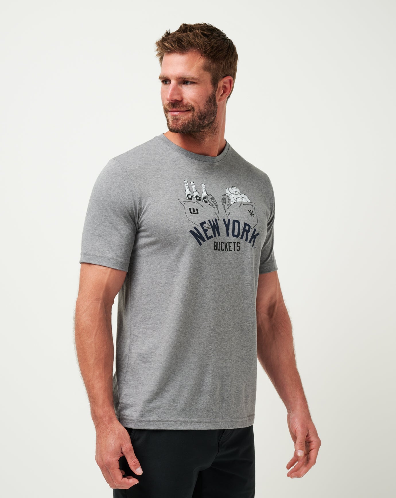 Heather Grey Travis Mathew New York Yankees Strike One Tee