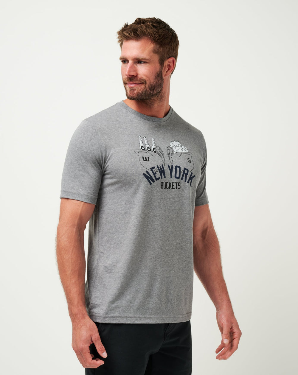 Heather Grey Travis Mathew New York Yankees Strike One Tee