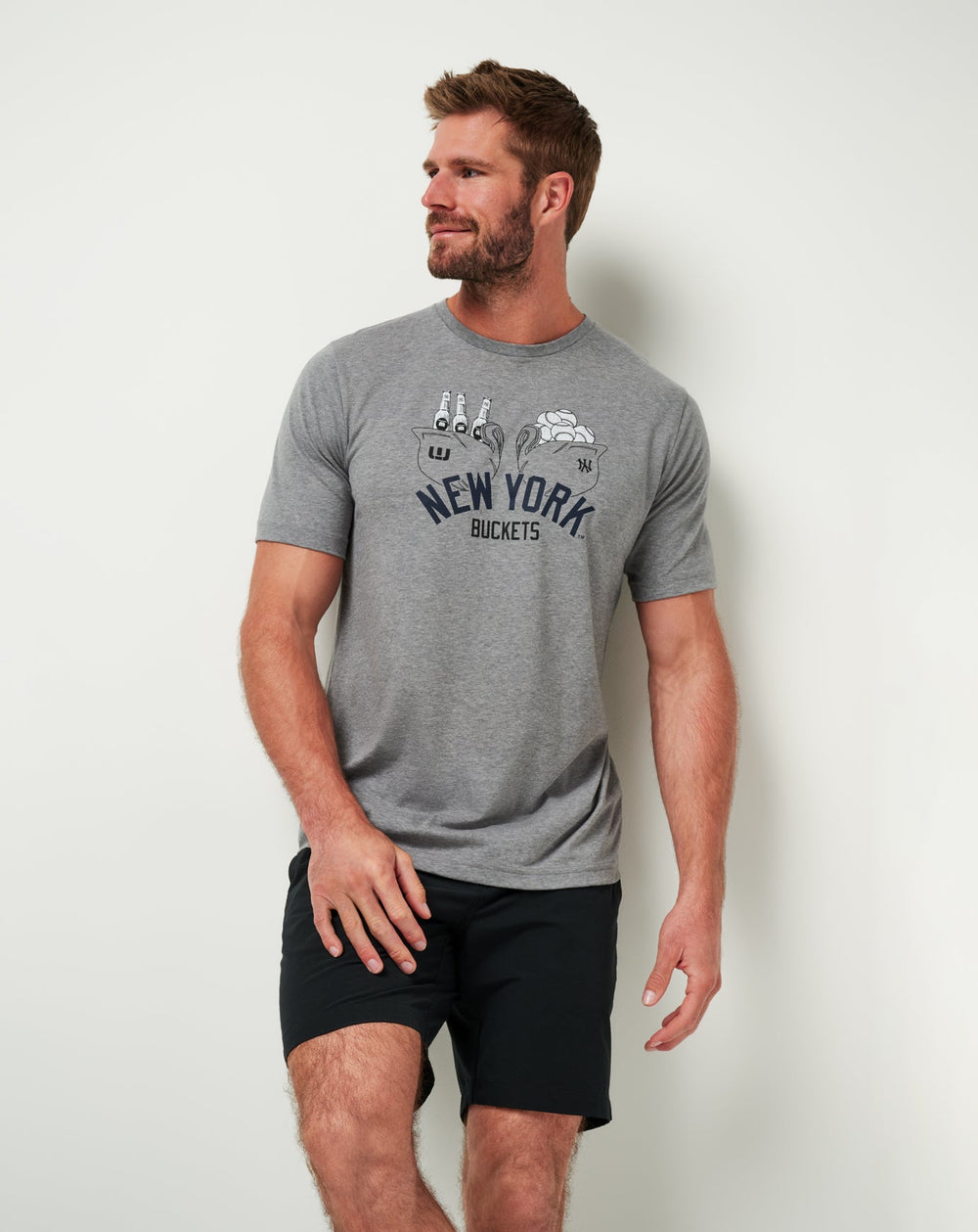Heather Grey Travis Mathew New York Yankees Strike One Tee