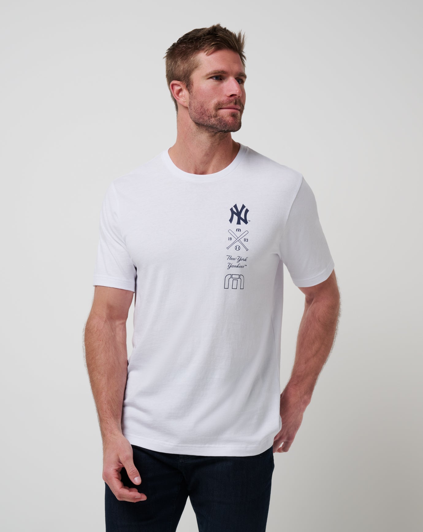 White Travis Mathew New York Yankees Sunset Slam 2.0 Tee