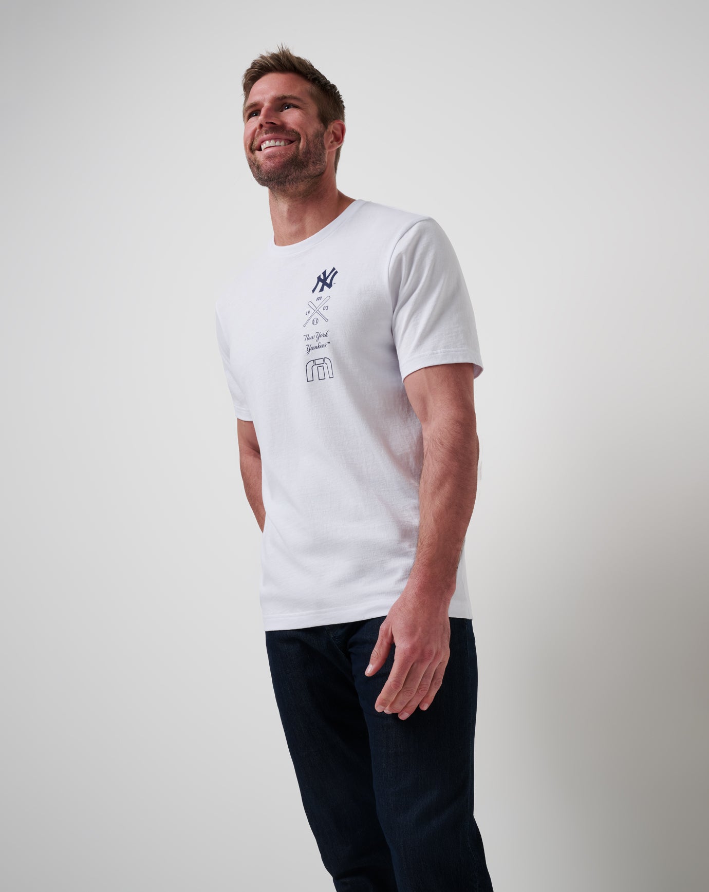 White Travis Mathew New York Yankees Sunset Slam 2.0 Tee
