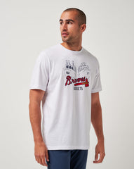 White Travis Mathew Atlanta Braves Strike One Tee