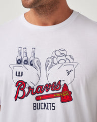 White Travis Mathew Atlanta Braves Strike One Tee