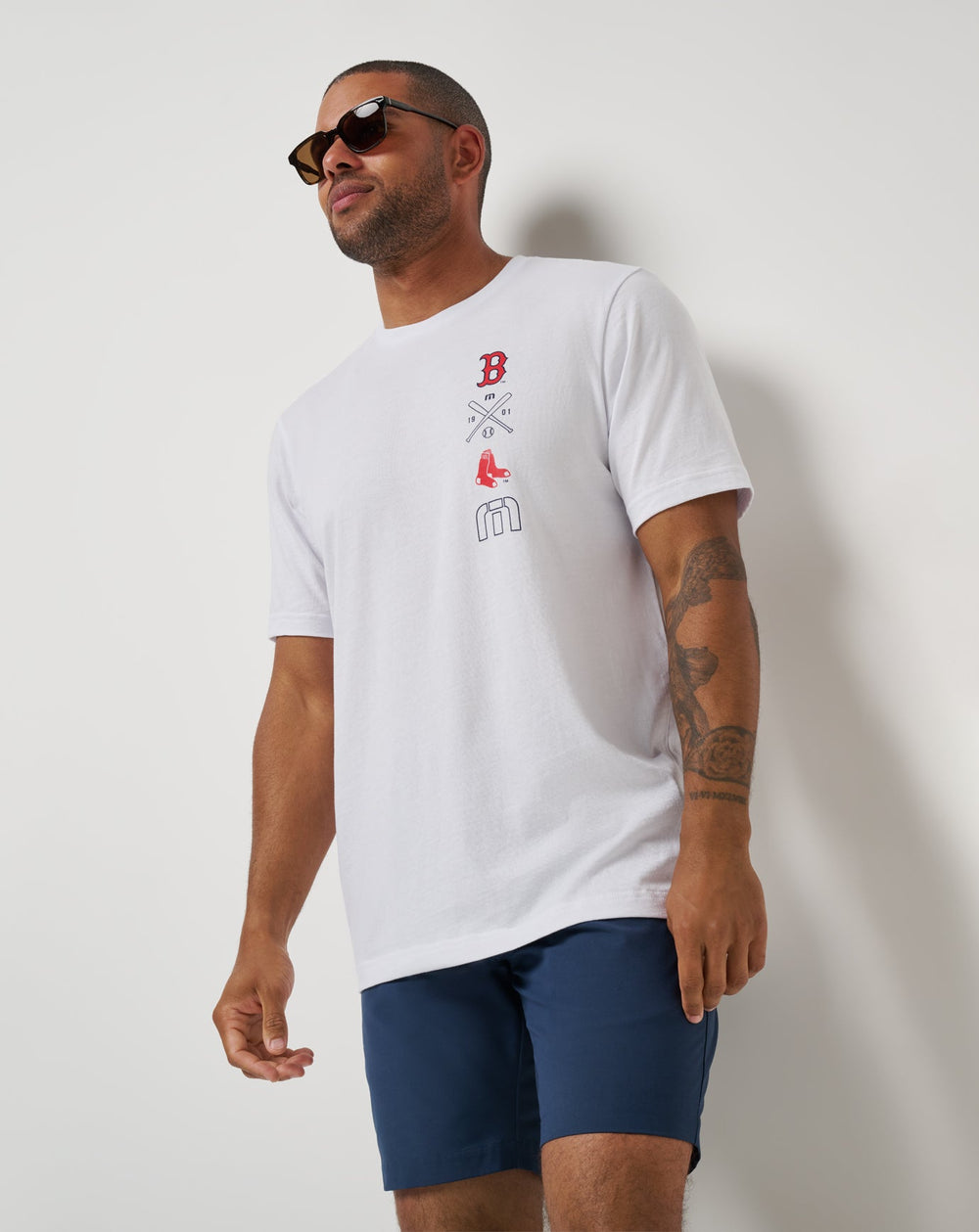 White Travis Mathew Boston Red Sox Sunset Slam 2.0 Tee
