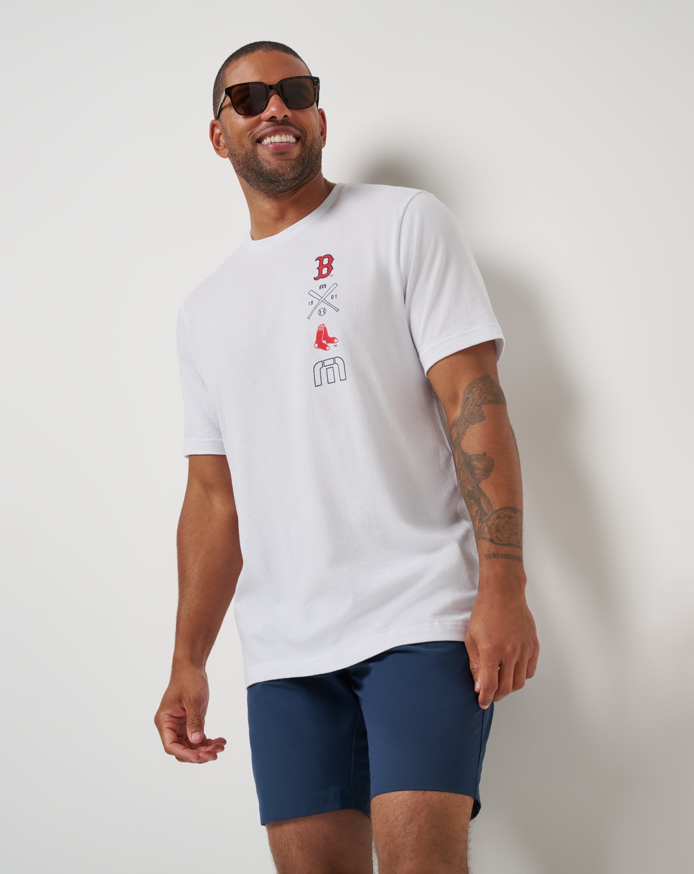 White Travis Mathew Boston Red Sox Sunset Slam 2.0 Tee