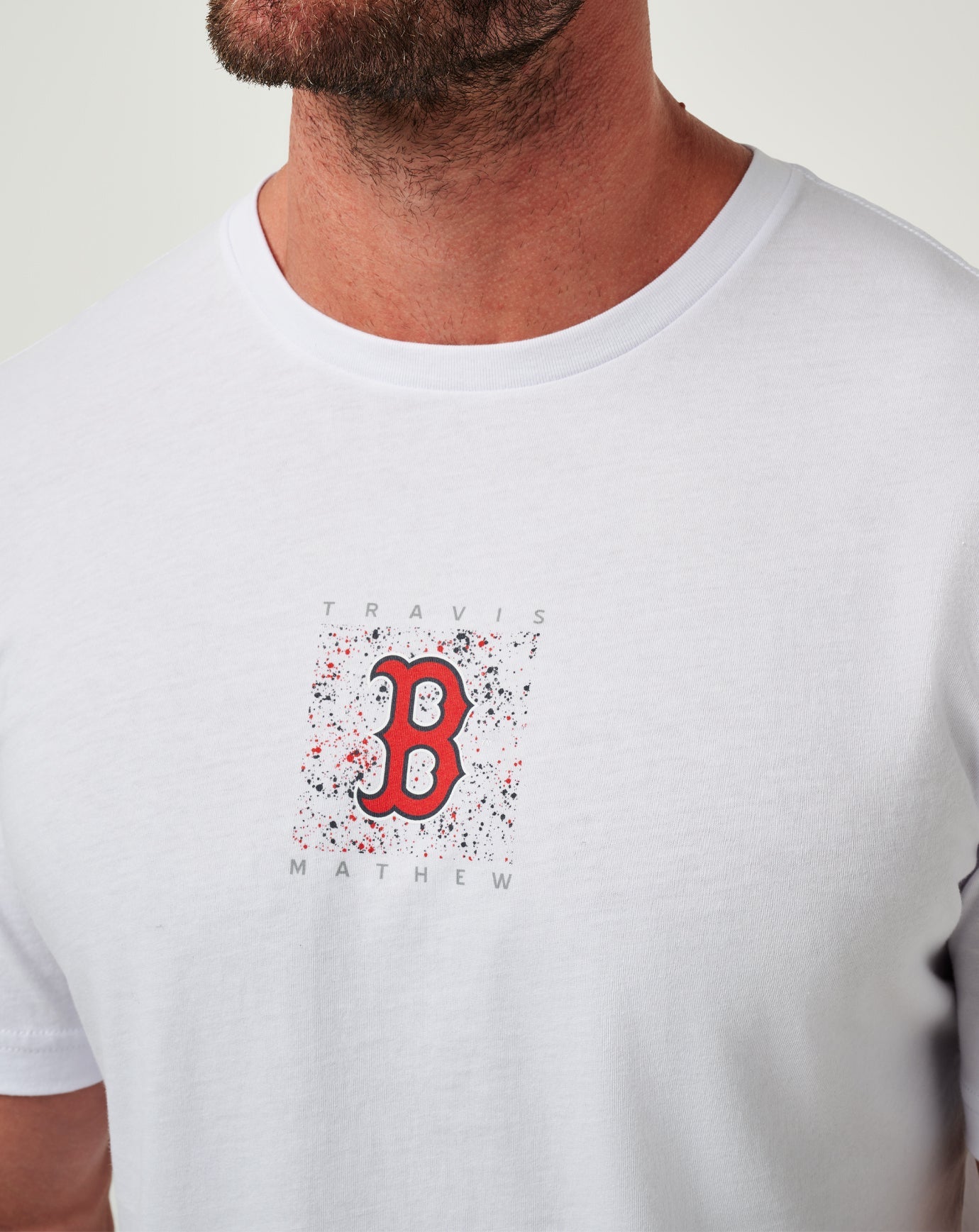 White Travis Mathew Boston Red Sox In The Dugout Tee