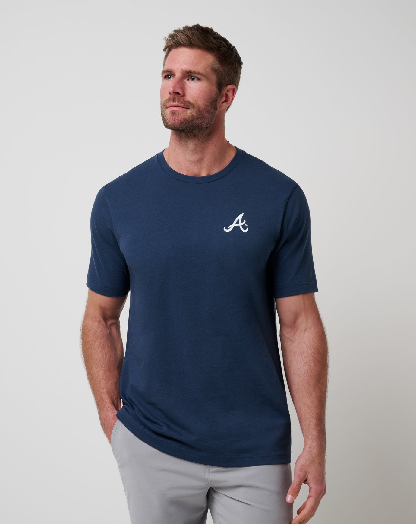 Navy Travis Mathew Atlanta Braves Friendly Rivalry Tee
