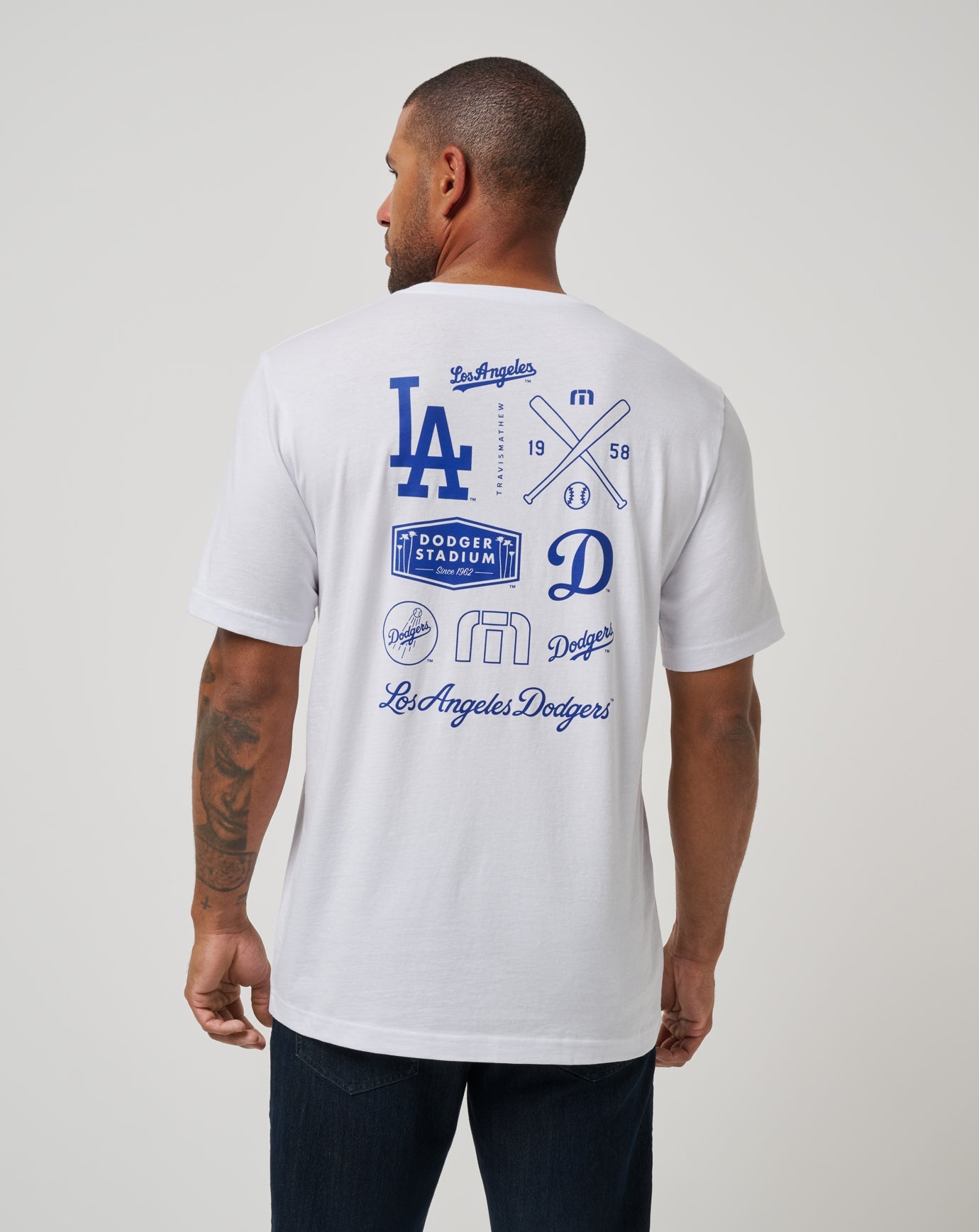 White Travis Mathew Los Angeles Dodgers Friendly Rivalry Tee