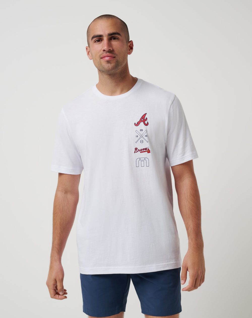 White Travis Mathew Atlanta Braves Sunset Slam 2.0 Tee