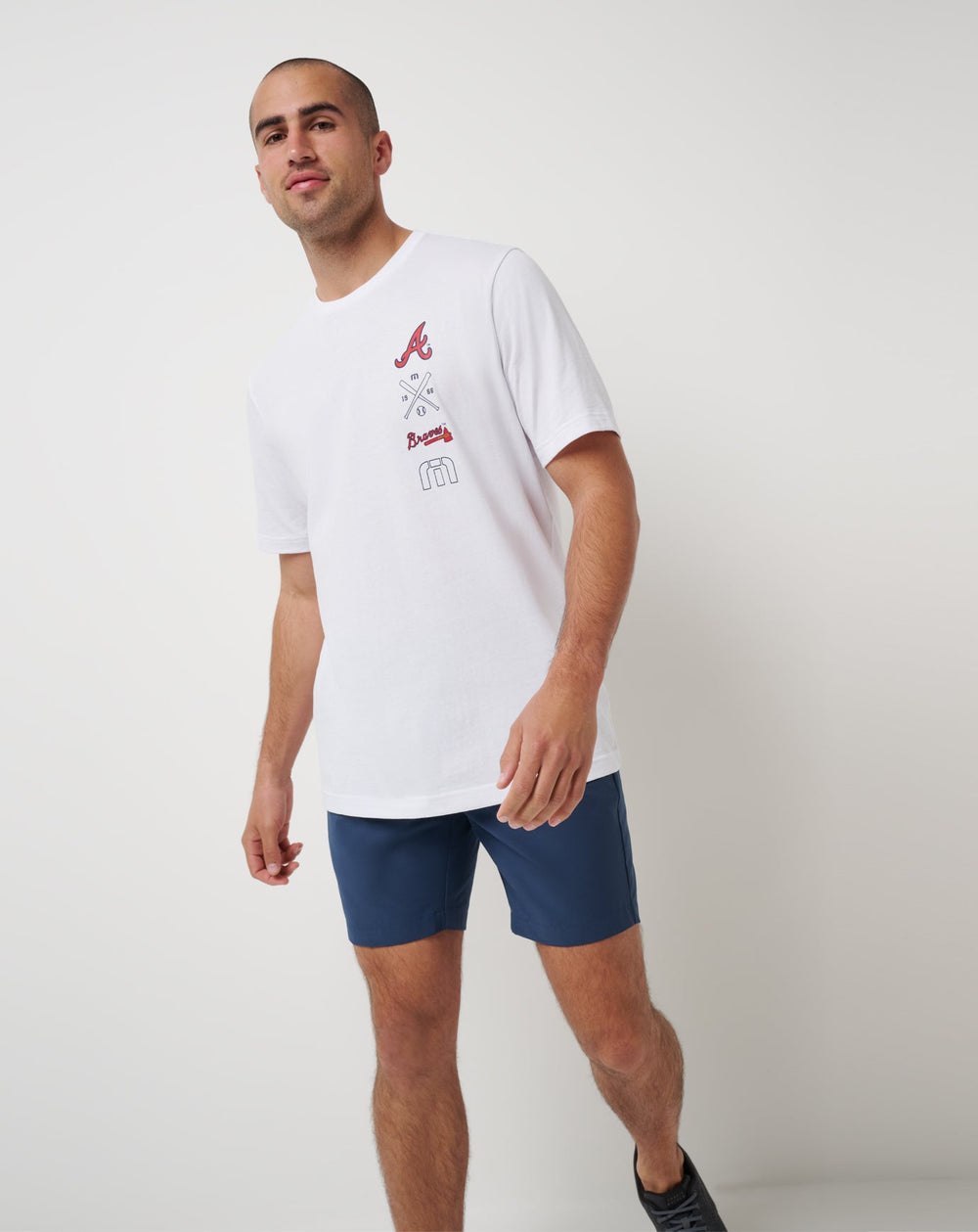 White Travis Mathew Atlanta Braves Sunset Slam 2.0 Tee