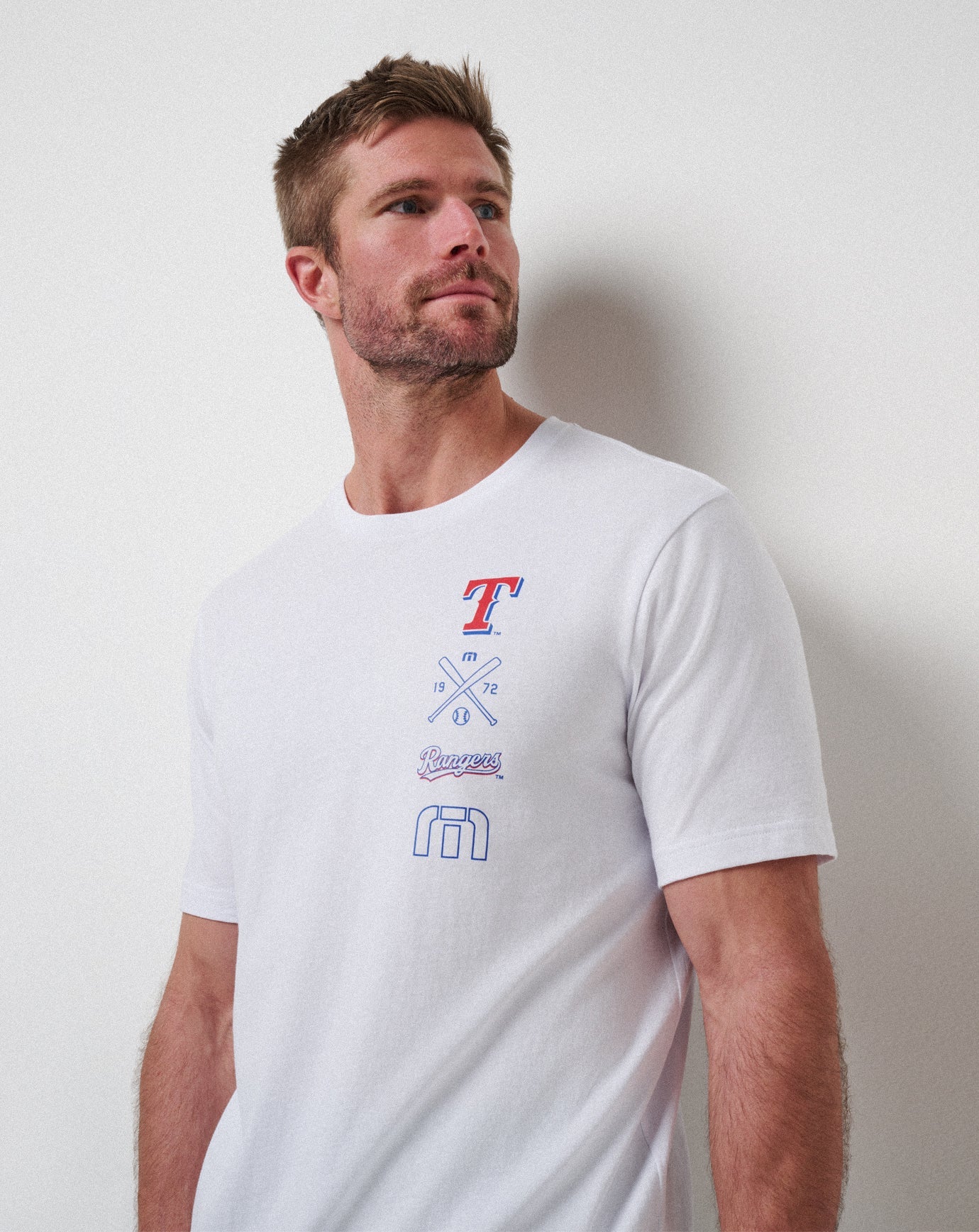 White Travis Mathew Texas Rangers Sunset Slam 2.0 Tee