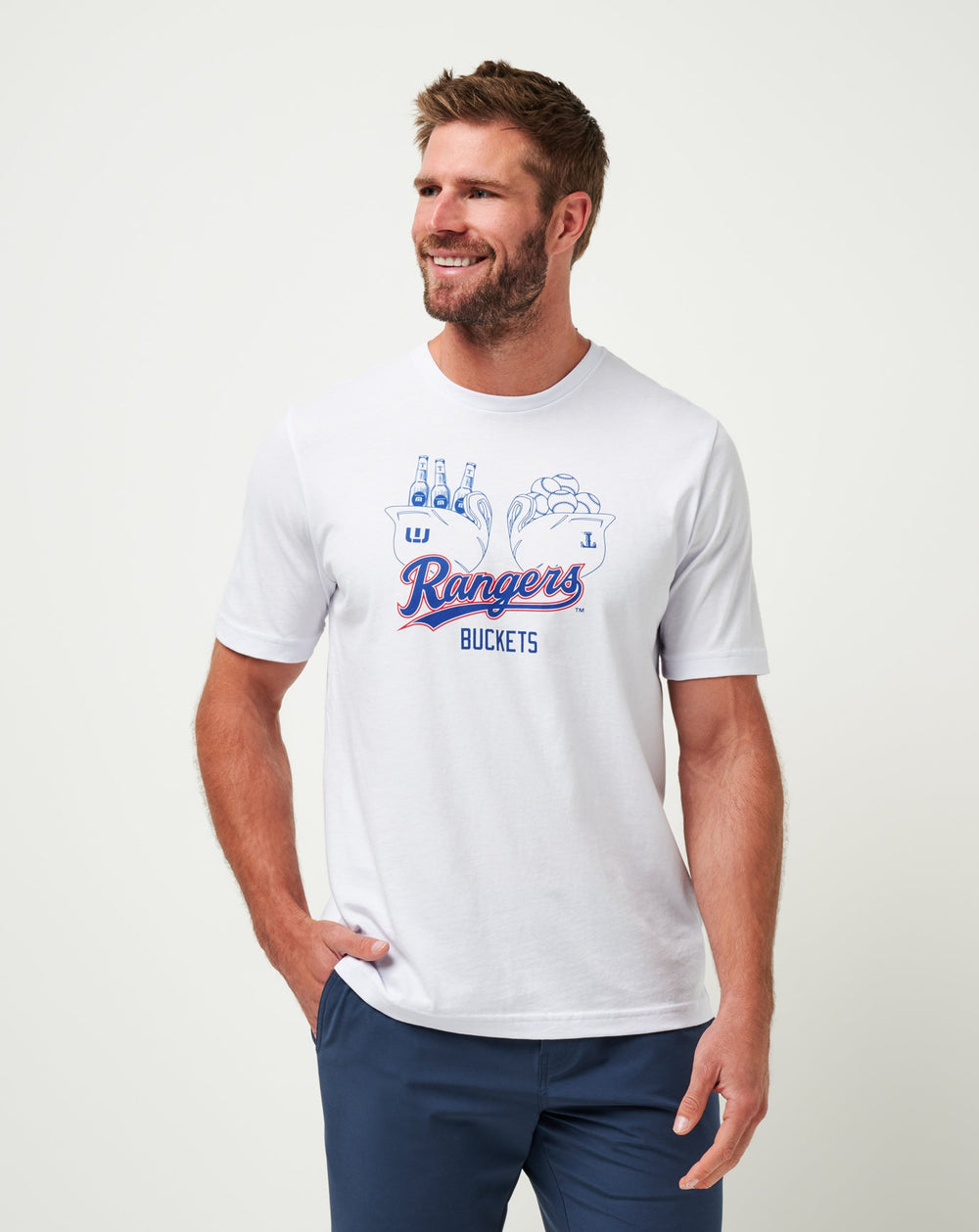White Travis Mathew Texas Rangers Strike One Tee