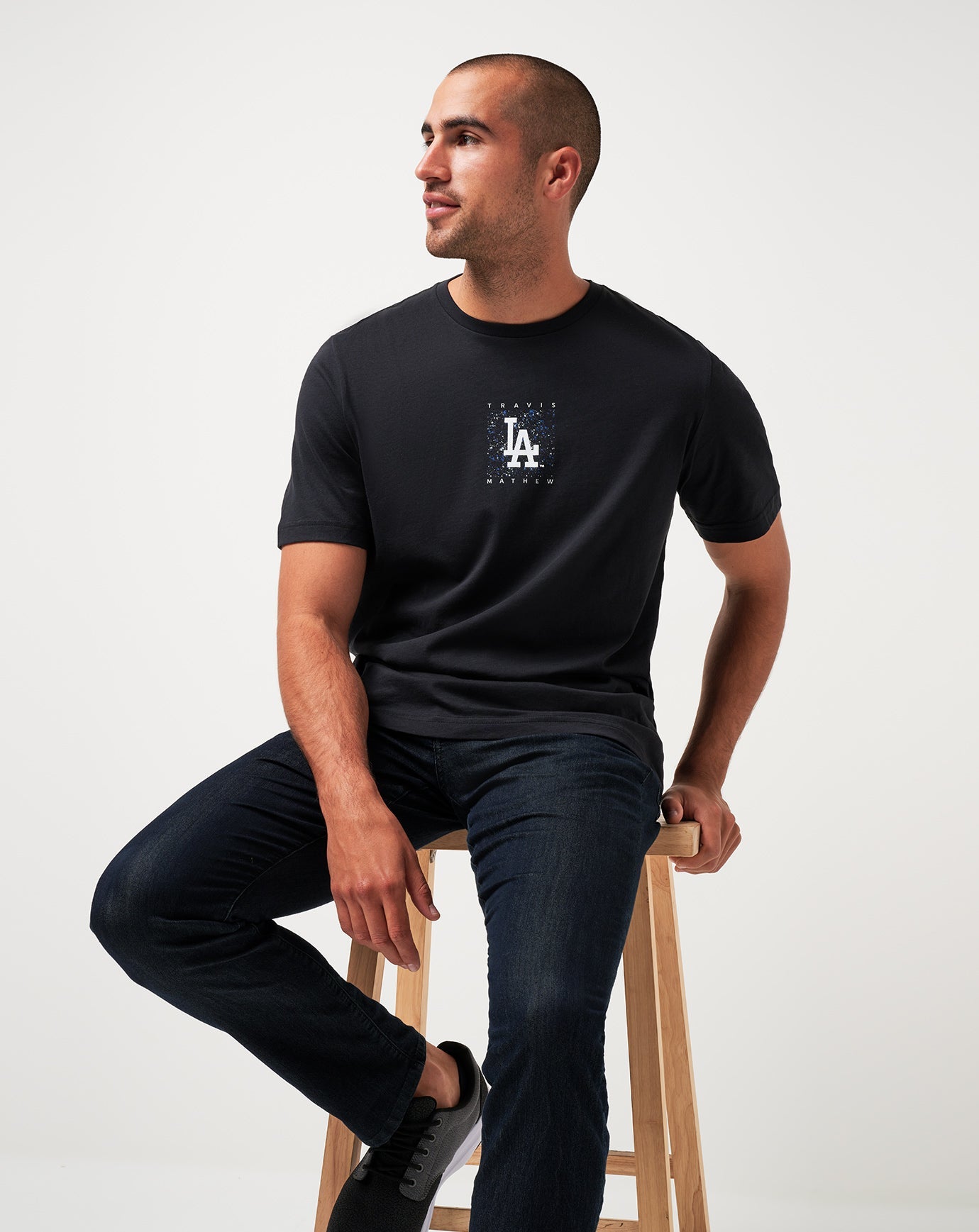 Black Travis Mathew Los Angeles Dodgers In The Dugout Tee