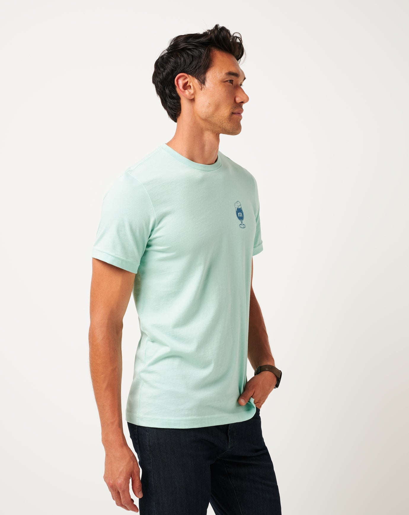 Eggshell Blue Travis Mathew Bar Break Tee