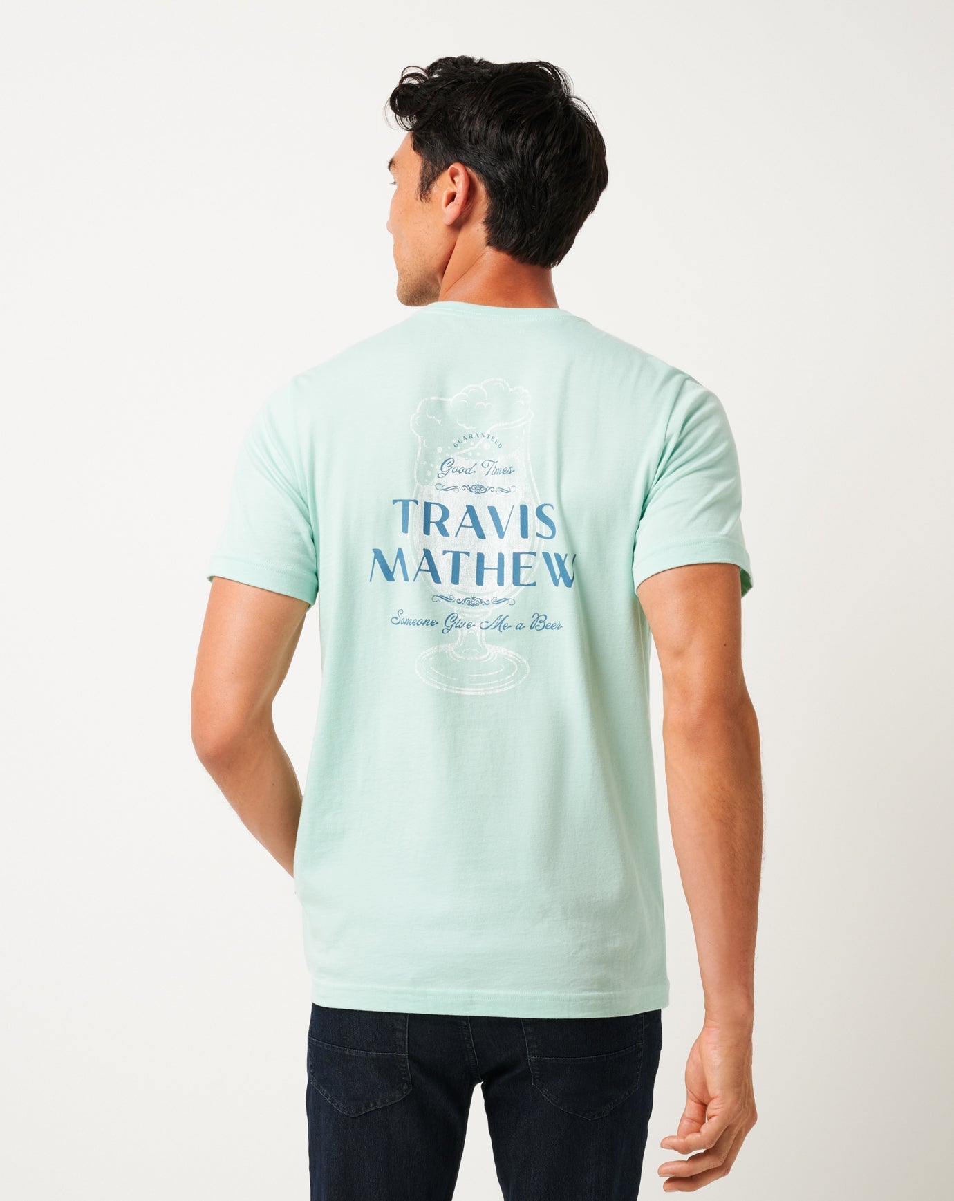 Eggshell Blue Travis Mathew Bar Break Tee