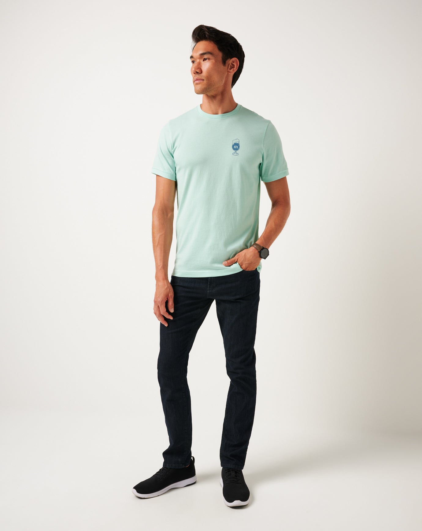 Eggshell Blue Travis Mathew Bar Break Tee